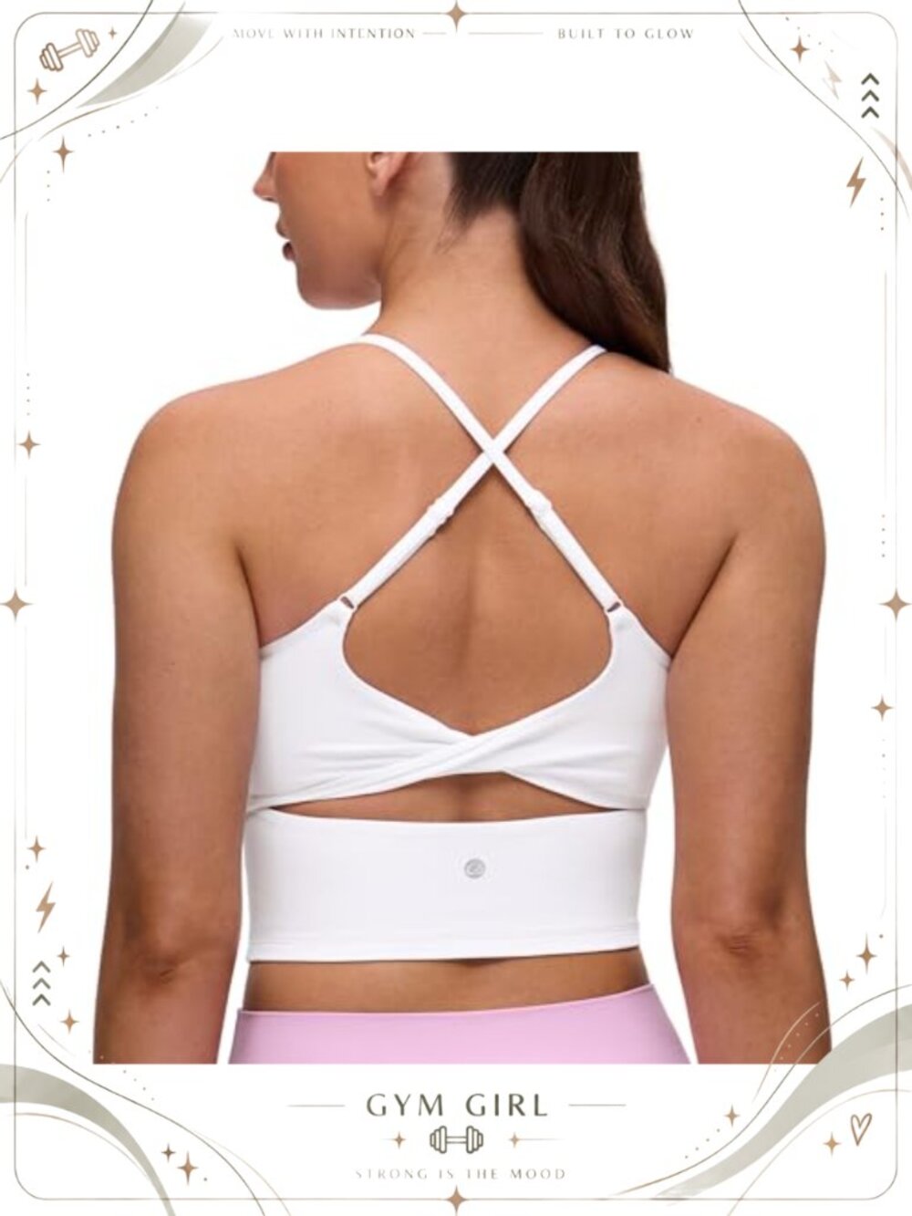 Butterluxe Twist Back Crop Tank Top Built-in Bra Yoga